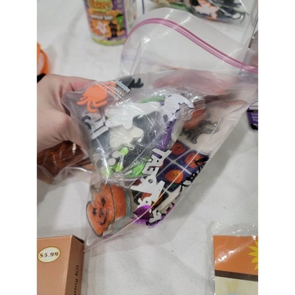 Halloween Party Lot Foam Crafts Stickers Decorations Pumpkin Deocrating Kits and - Picture 10 of 10